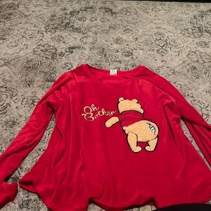 Red long sleeve pajama shirt